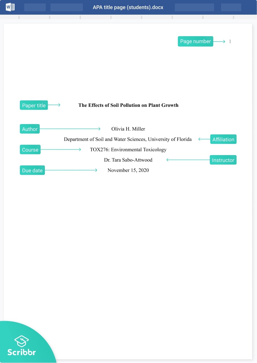 example of cover page for apa research paper