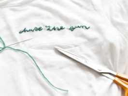 embroidering shirts