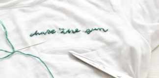 embroidering shirts