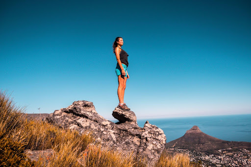 girl on mountain